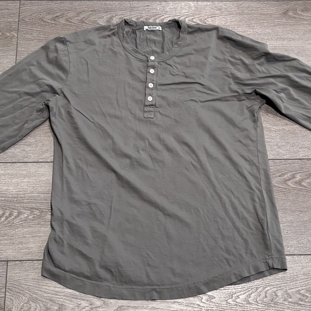 Buck Mason Gray Long Sleeve Henley